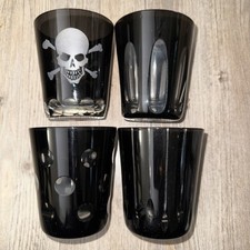 Conjunto de caveira preta escocesa vidro soprado à moda antiga duplo Twos Company comprar usado  Enviando para Brazil