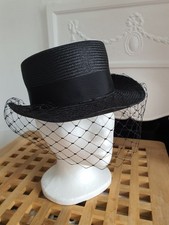 Vintage black boater for sale  READING