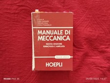 Manuale meccanica hoepli usato  Vaglio Basilicata