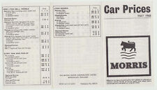 Morris price list for sale  BATLEY