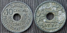 Tunisia centimes 1941 usato  Vobarno