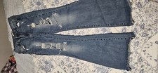 Jeans feminino Bell Bottom tamanho 9 desgastado lavagem média comprar usado  Enviando para Brazil