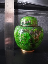 Cloisonne green ginger for sale  BURTON-ON-TRENT