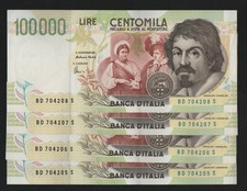 100000 lire caravaggio usato  Roma