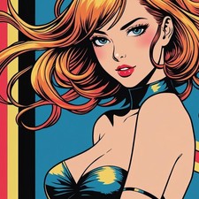 Pop art girl usato  Roma
