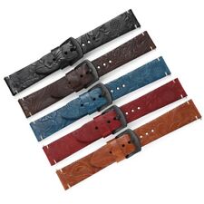 Pulseira de couro genuíno esculpida personalizada 20/22 mm, usado comprar usado  Enviando para Brazil