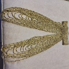 Collana dorata belly usato  Modena