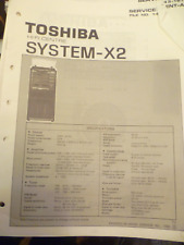 Sistema de som estéreo Toshiba System-X2 manual de serviço ORIGINAL comprar usado  Enviando para Brazil