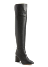 Usado, Bota feminina de couro preta Lewit Renata com punho acima do joelho tamanho 39,5 EUR Z32114 * comprar usado  Enviando para Brazil