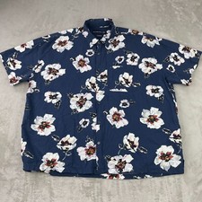 Camisa masculina Abercrombie & Fitch XL azul floral havaiana oversized manga curta comprar usado  Enviando para Brazil