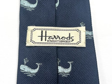 Harrods silk tie for sale  TWICKENHAM