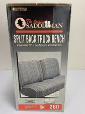 Cobertor de selim vintage Saddleman traseiro dividido banco de caminhão cinza multicolorido Nos comprar usado  Enviando para Brazil