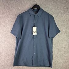 Camisa polo masculina Zara extra grande azul manga curta gola alta nova com etiquetas comprar usado  Enviando para Brazil