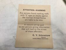 Original ww2 channel for sale  NOTTINGHAM