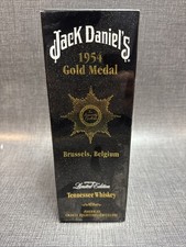 Garrafa medalha de ouro Jack Daniels 1954 com caixa, etiqueta e rolha de cortiça Bruxelas #045451, usado comprar usado  Enviando para Brazil