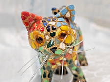 Mosaic cat ornament for sale  GRAYS
