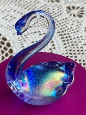 Glass swan figurine. for sale  USK