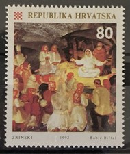 Croácia 1992. Adorando Jesus. Selo de Natal. MNH. comprar usado  Enviando para Brazil