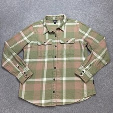 Camisa Patagonia Feminina Grande Verde Botão para Cima Fiorde Flanela Caminhada Senhora Havaiana comprar usado  Enviando para Brazil
