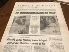Usado, Jornal romano antigo João Paulo II tentativa de assassinato catolicismo 1982 comprar usado  Enviando para Brazil
