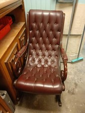 Rockingchair marron grena d'occasion  Bogny-sur-Meuse