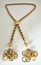 gold necklace dangly yellow for sale  Warrensburg