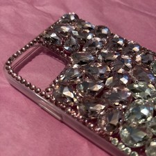 Capa telefone Bling 11 Pro Max compatível com Apple iPhone pedras preciosas strass rosa comprar usado  Enviando para Brazil