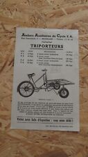 Catalogue brochure triporteurs d'occasion  Vaison-la-Romaine