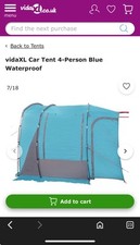 Vidaxl car tent for sale  WISBECH