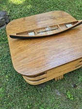 Canoa de madeira com 2 pás, tamanho de tampo de mesa, 27 x 5" comprar usado  Enviando para Brazil