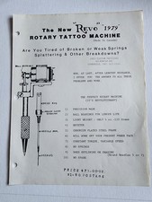 vintage 1979 canadá original revo máquina de tatuagem rotativa cartão publicitário tatuagem de Joe , usado comprar usado  Enviando para Brazil