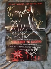 POSTER PROMOCIONAL TRILHA SONORA ASSINADO 'FREDDY VS JASON' 11x17 [2003 Roadrunner Records] comprar usado  Enviando para Brazil