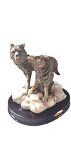 Pair wolves snowy for sale  CHESTER