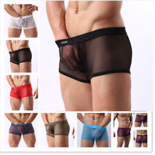 Cueca boxer sexy masculina transparente bolsa de malha transparente calcinha lingerie comprar usado  Enviando para Brazil