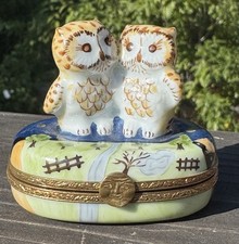 Limoges owls hinged for sale  Oakland