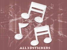 Usado, Adesivo adesivo 3D decalque resina cúpula notas musicais decalque branco comprar usado  Enviando para Brazil