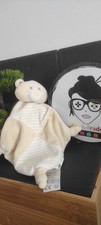 Doudou ours jaune beige rayé Tom et Kiddy gris blanc noeud losange Plat  na sprzedaż  Wysyłka do Poland
