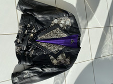 Herren bikerlederjacke nieten gebraucht kaufen  Deutschland