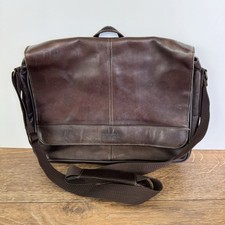 Bolsa satchel KENNETH COLE REACTION couro marrom empresarial arriscado mensageiro laptop comprar usado  Enviando para Brazil