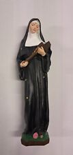 STATUA DI SANTA RITA CM 30 IN MARMO RESINA PIENA ITALIANA DECORATA A MANO comprar usado  Enviando para Brazil