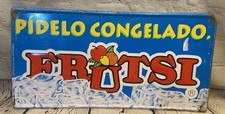 Placa vintage Pidelo Congelado Frutsi placa de metal estanho publicidade espanhola frutas comprar usado  Enviando para Brazil