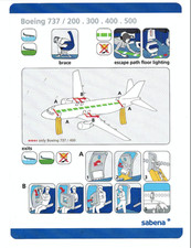 Safety card sabena d'occasion  Châteauneuf-en-Thymerais