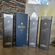 ATUALIZAÇÃO: Porta-caixas de garrafa vazias Johnnie Walker azul e 3 rótulos platina, usado comprar usado  Enviando para Brazil