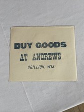 Vtg 1899 brillion for sale  Baraboo