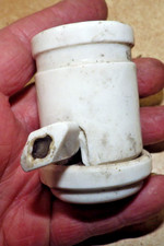 ANTIGA TOMADA DE LUZ DE PORCELANA ART DÉCO 1920 COM INTERRUPTOR DE PORCELANA comprar usado  Enviando para Brazil