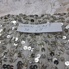 Lenço de lantejoulas prata enfeitado xale para festa 72x8 comprar usado  Enviando para Brazil