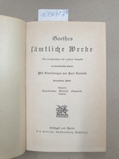 Goethes sämtliche werke gebraucht kaufen  Dinkelscherben