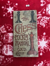 Antique The Chess Pocket Manual , G H D GOSSIP , Very Rare HB Illustrated na sprzedaż  Wysyłka do Poland