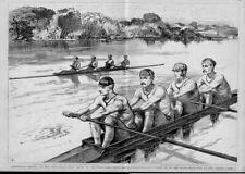 REGATA DE REMO NO RIO SCHUYLKILL TRIAL HEATS OF THE FOUR-OARED SHELL RACES comprar usado  Enviando para Brazil