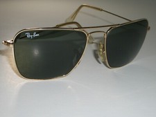 Usado, 52 16mm ÓCULOS DE SOL AVIADOR VINTAGE B&L RAY-BAN EUA GEP G15 UV PEQUENA CARAVANA comprar usado  Enviando para Brazil